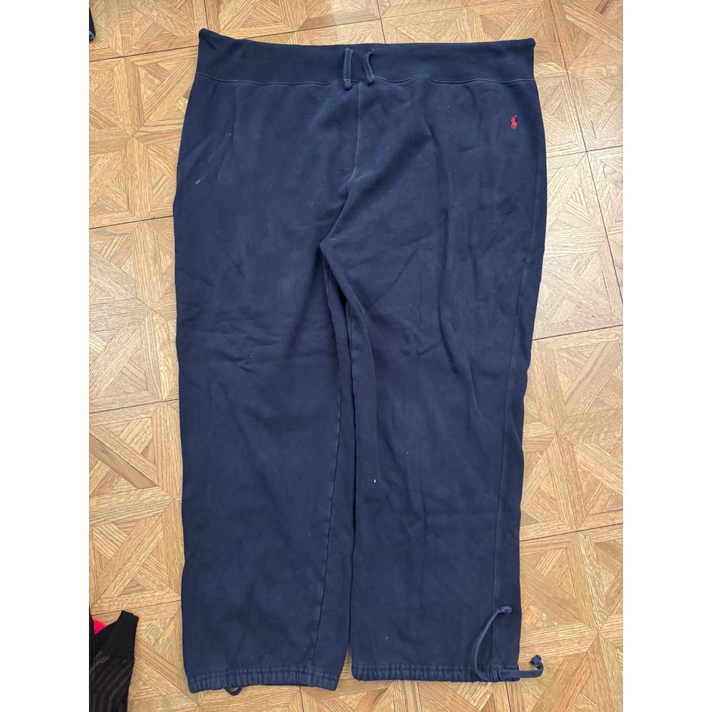 Polo Ralph Lauren Mens Big 2XL Sweatpants Navy Blue Red Pony Drawstring Joggers8